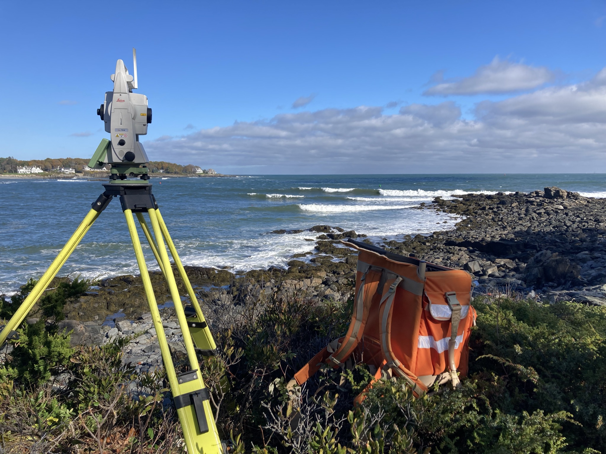Coastal boundary survey in York Maine